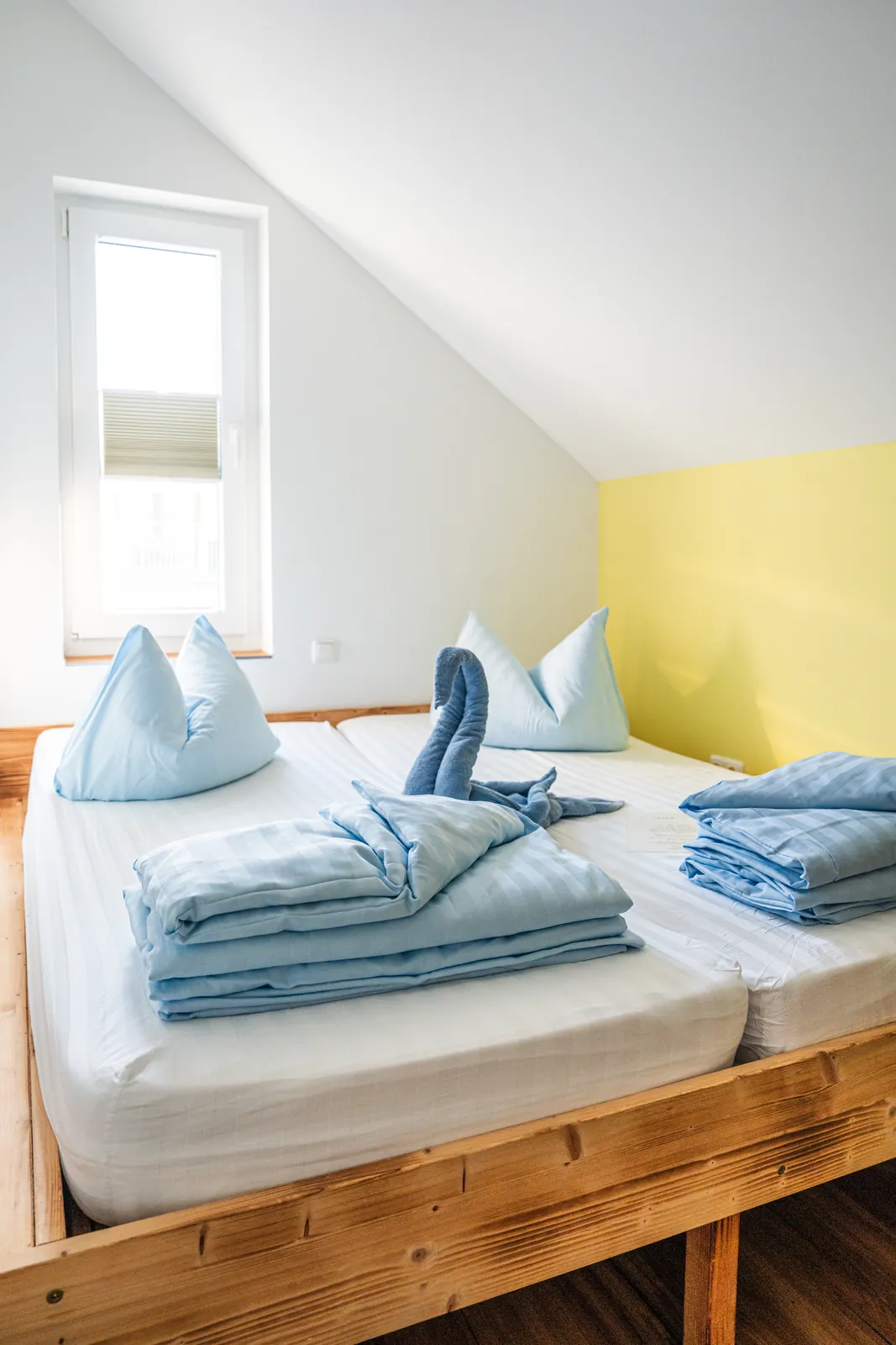 Bedroom with two mattresses