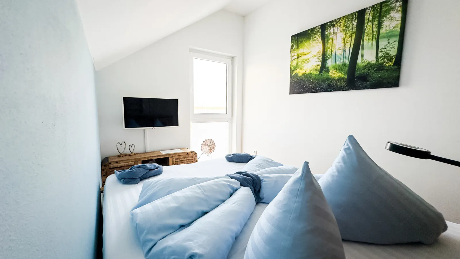 Bedroom with smart TV