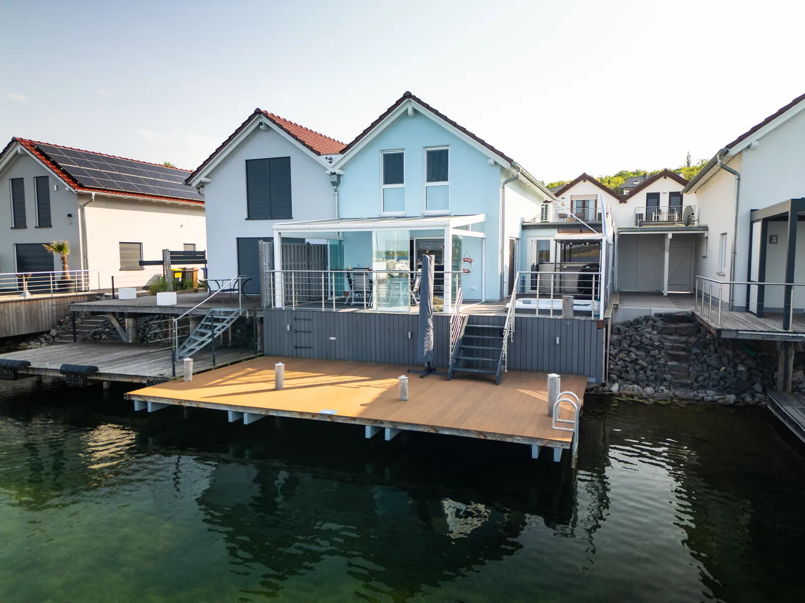 The lake house from the water